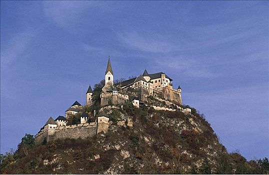 城堡,要塞,山,石头,克恩顿州,奥地利,欧洲