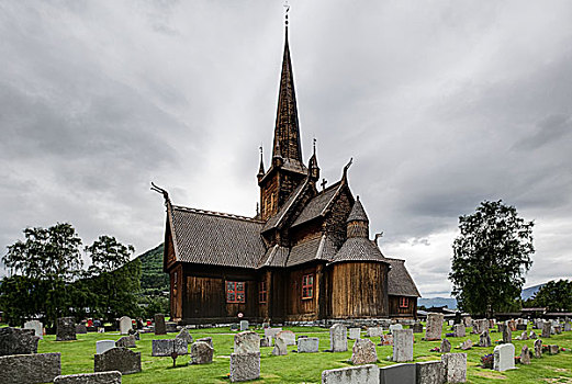洛姆,教堂,奥普兰,挪威,欧洲