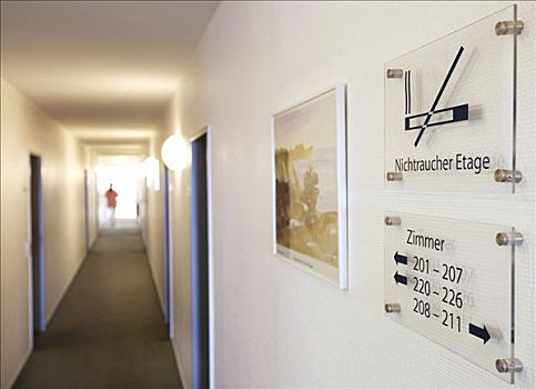 禁止吸烟,地面,酒店,走廊,塞林,吕根岛,梅克伦堡前波莫瑞州,德国,欧洲