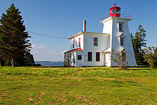 木屋,灯塔,爱德华王子岛,加拿大