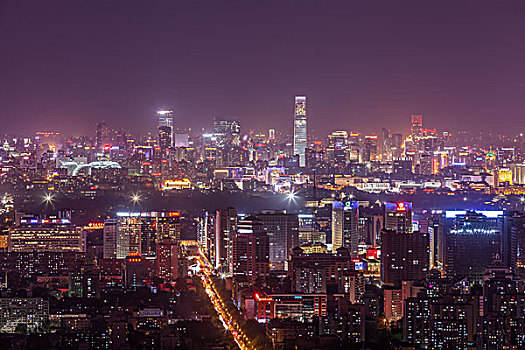 北京夜景俯瞰