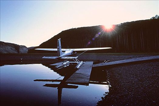 水上飞机,码头,平和,峡谷,不列颠哥伦比亚省,加拿大