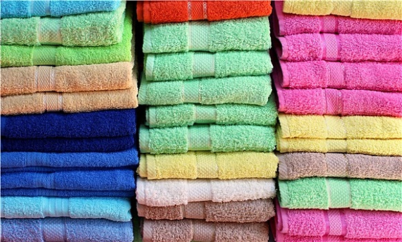 毛巾,一堆