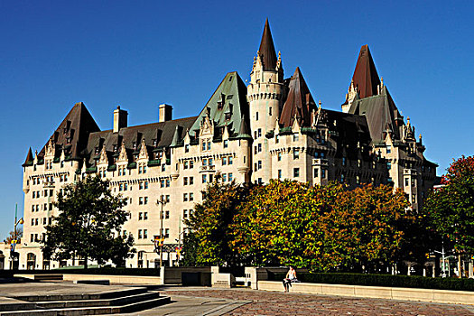 酒店,城堡,市区,渥太华,安大略省,加拿大,北美