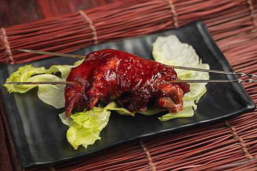 中华美食创意料理烤猪蹄