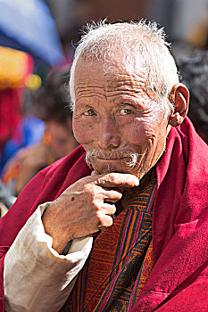 亚洲,不丹,老人