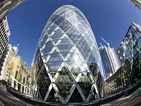 英格兰,伦敦,城市,瑞士再保险塔,设计,诺曼福斯特,高,最高,建筑