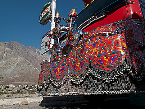 装饰,巴基斯坦,卡车,西北边境,南亚