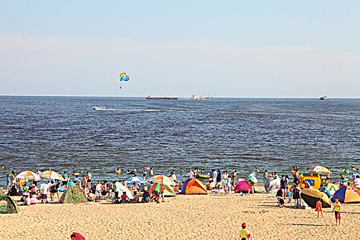 秦皇岛,海滨,沙滩,浴场,环境,优美,休闲,游客,20