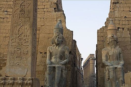 雕塑,卢克索神庙,路克索神庙,埃及