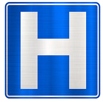 医院,标识,蓝色