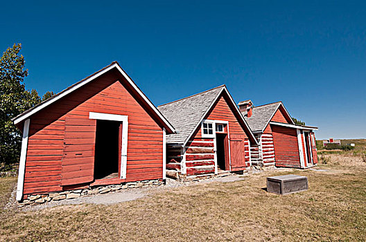 红房子,牧场,国家,古迹,艾伯塔省,加拿大