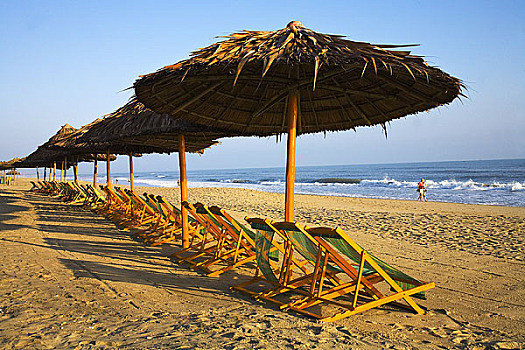 椅子,海滩,惠安,越南