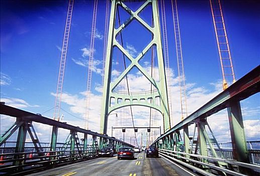 麦克唐纳桥,穿过,哈利法克斯,达特茅斯港口,新斯科舍省,加拿大
