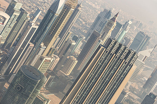 航拍,迪拜,市区,摩天大楼
