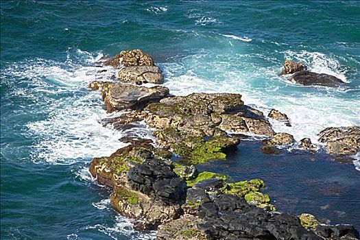 岩石构造,海中,毛伊岛,夏威夷,美国