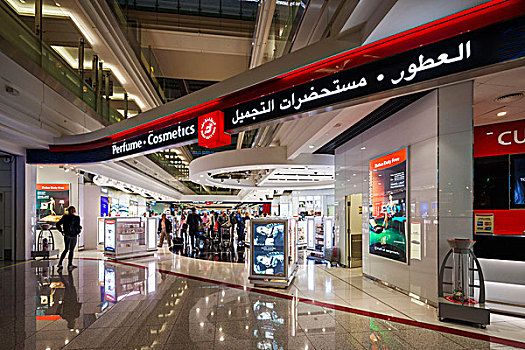 阿联酋,迪拜,国际机场,航站楼,责任,商店