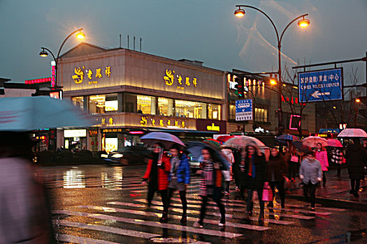 杭州,建筑,大楼,繁华,风格,城市