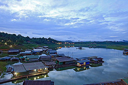 漂浮,乡村,西部,泰国