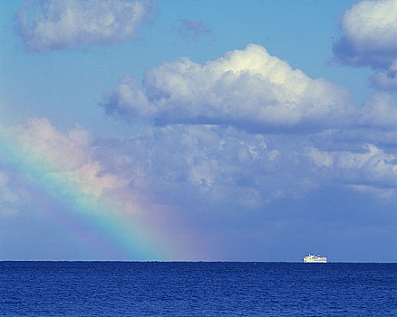 彩虹,上方,日本海