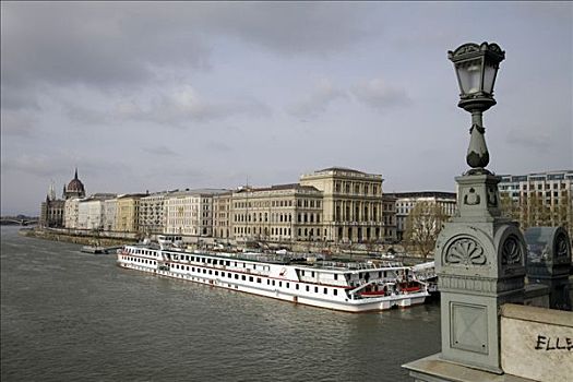 莫扎特,堤岸,多瑙河,风景,链索桥,布达佩斯,匈牙利,欧洲
