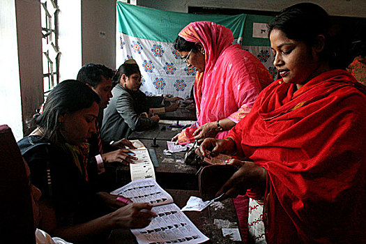 女人,投票站,大学,投票,国家,选举,拿,十二月,2008年,达卡