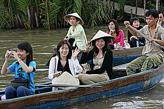 游客,湄公河,越南