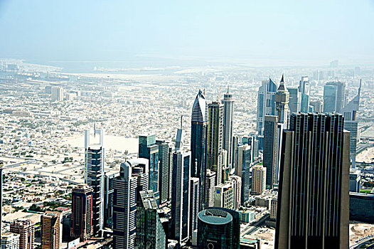 迪拜,城市,俯拍,阿联酋