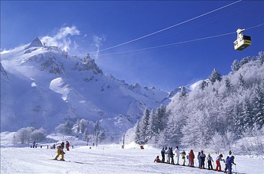 法国,圆顶,滑雪胜地