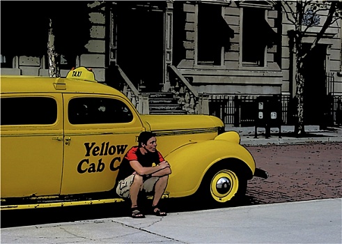 出租车,黄色出租车,汽车,美国