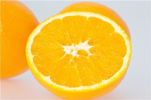 橙色,切,一半