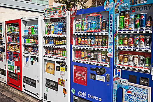 日本,东京,饮料,自动售货机