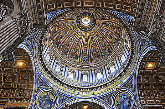 室内,穹顶,圣徒,圣彼得大教堂,梵蒂冈城,意大利