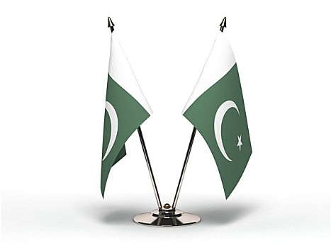 微型,旗帜,巴基斯坦,隔绝