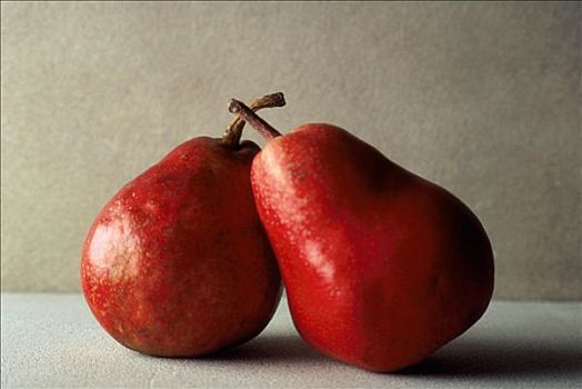 两个,红色,梨
