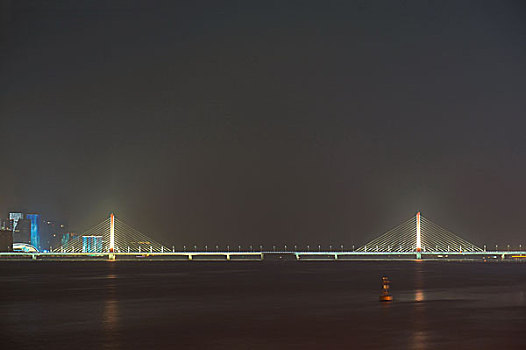 杭州钱江三桥西兴大桥夜景