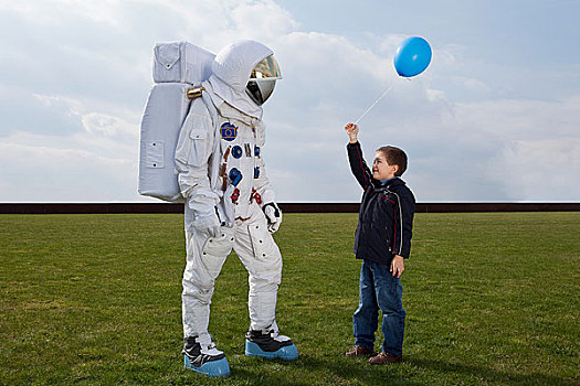 男孩,气球,宇航员