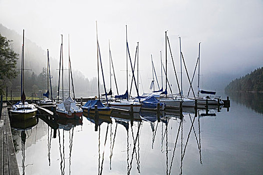 帆船,湖,提洛尔,奥地利