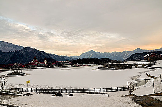 成都西岭雪山美丽雪景