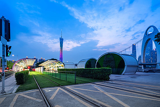 广州建筑景观和城市天际线