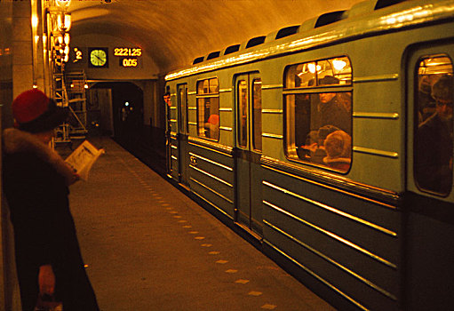 地铁,铁路,列宁格勒,艺术家