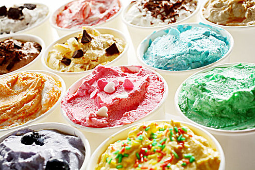 美味,夏天,冰淇淋,不同,味道