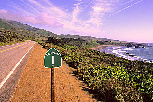 太平洋海岸公路,加利福尼亚,路线,景色,靠近,大