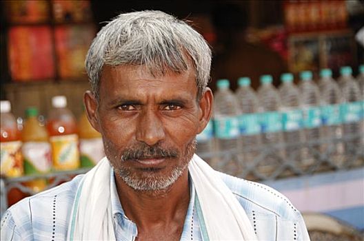 印度,男人,饮料,摊贩,拉贾斯坦邦,北印度,亚洲