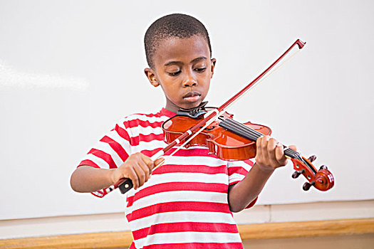 关注,学生,演奏,小提琴,教室