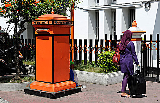 邮箱,邮局,入口,爪哇岛,印度尼西亚,东南亚