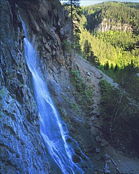 布里尔维尔瀑布,黑山国家森林公园,南达科他