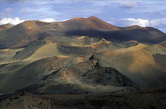 火山,蒂玛法雅国家公园,靠近,兰索罗特岛,加纳利群岛,西班牙