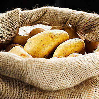 土豆,黄麻袋
