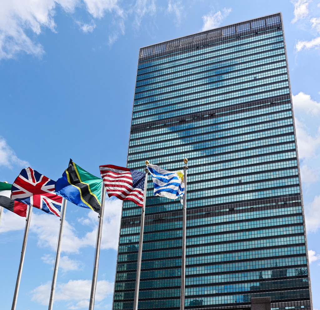 联合国总部门口图片
